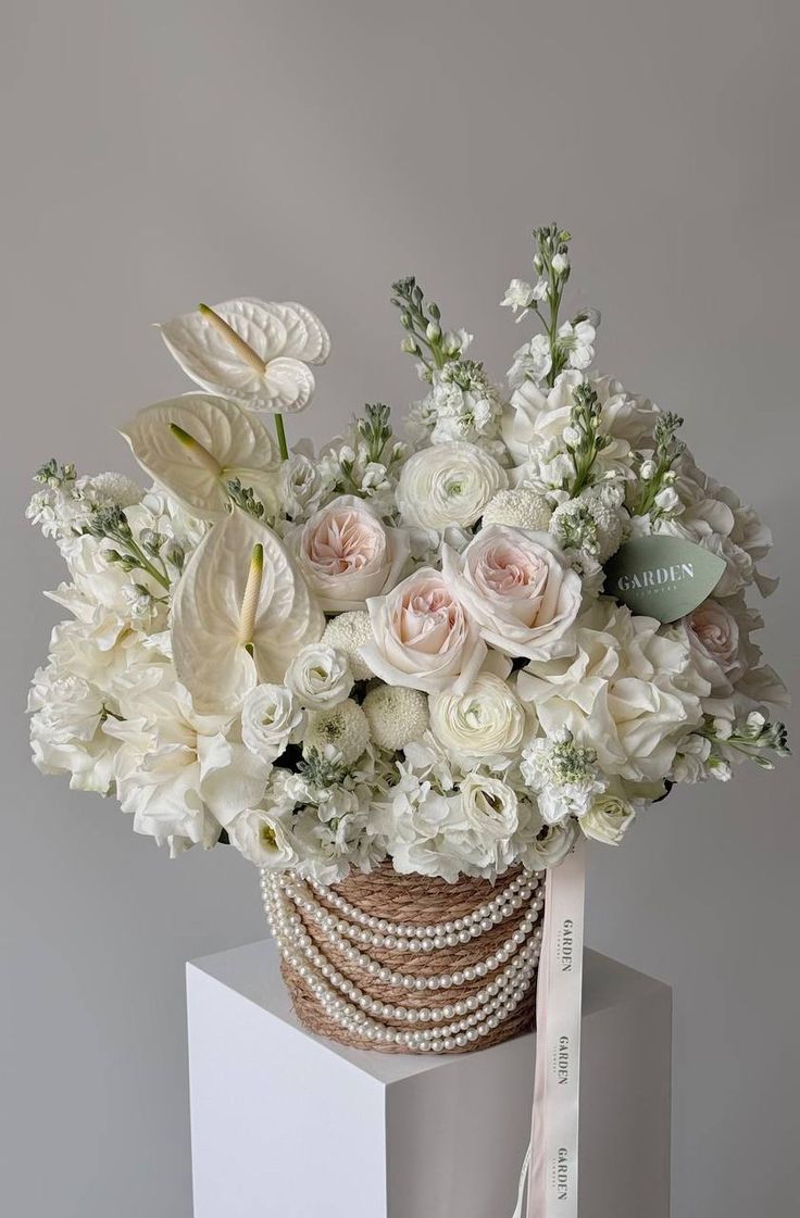 Platinum Petals — Premium White Rose box
