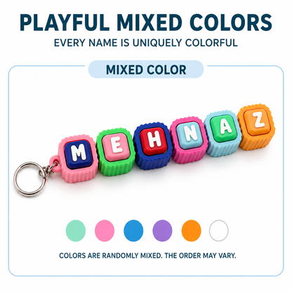 Personalized Name Clicker Keychain – Custom 3D Printed Bag Charm