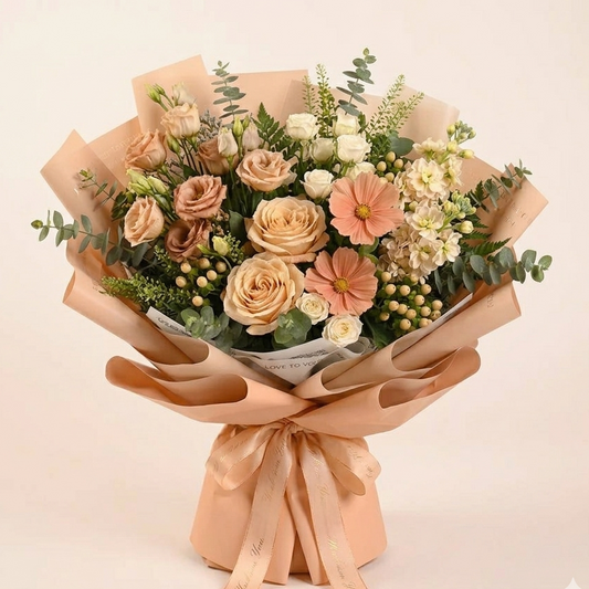 Desert Opulence –Sunset Peach Bouquet