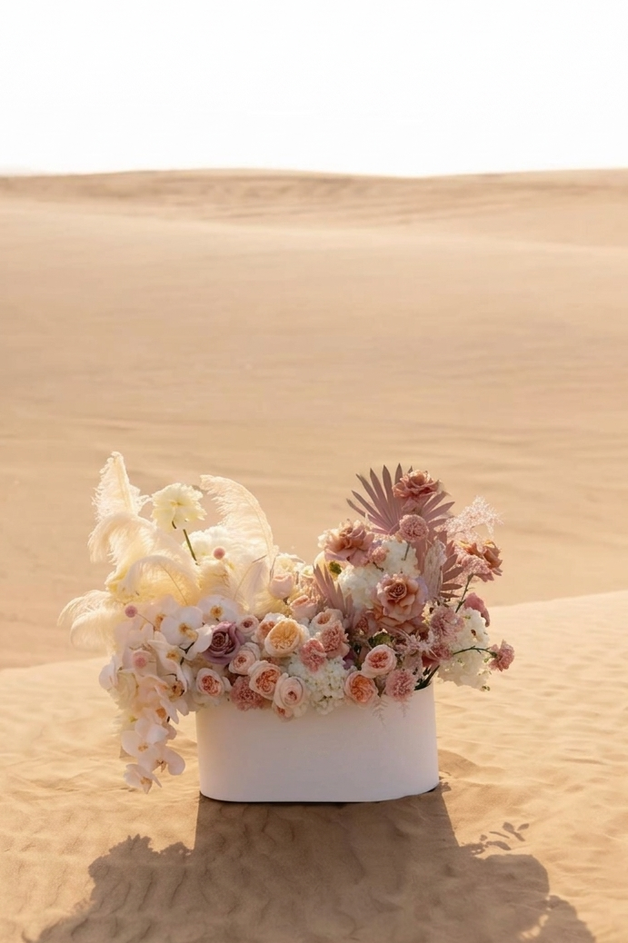 Desert Blush Soft Peach Flower Box