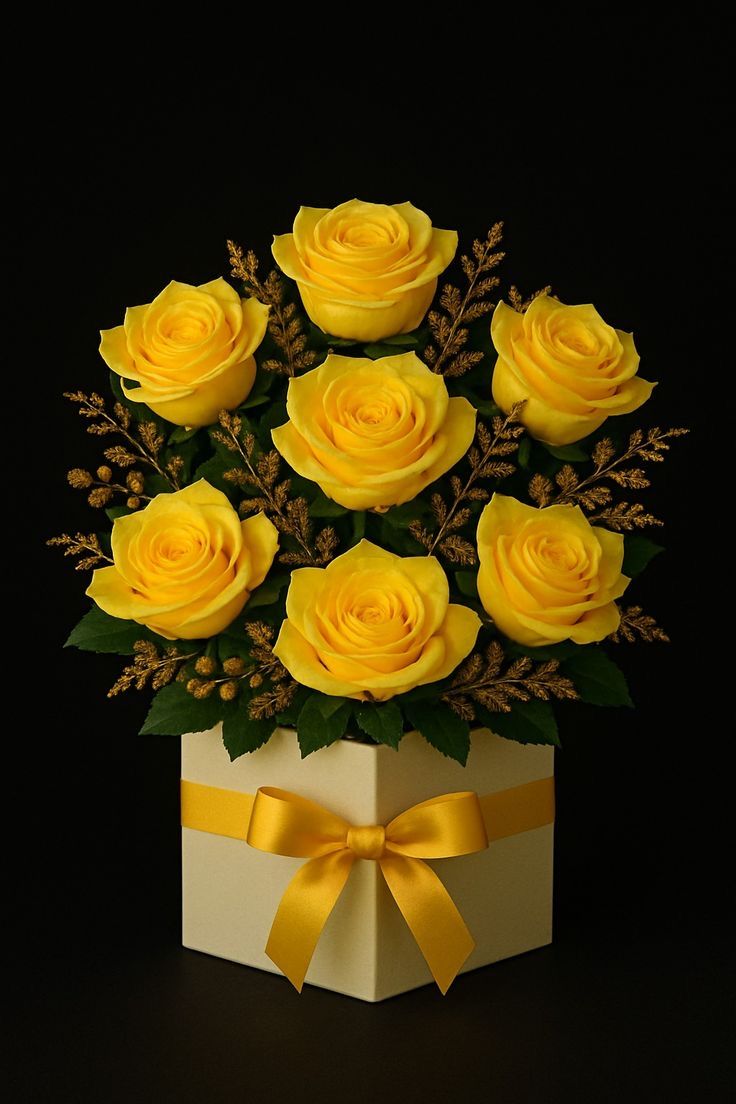 Golden Radiance — Bright Yellow Luxury  Box
