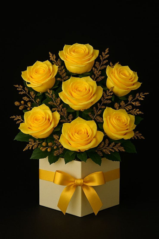 Golden Radiance — Bright Yellow Luxury  Box
