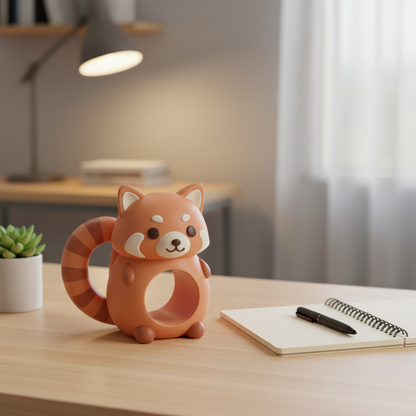 Animal-themed 3D-printed holder displayed on a tidy desk