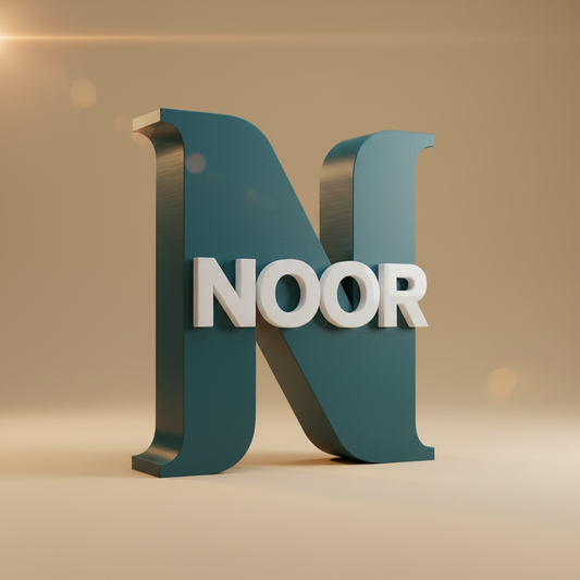 Matte teal block initial name plaque shown in a premium studio setting