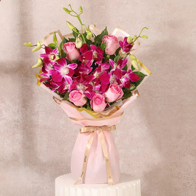 Orchid Muse — Artistic Pink Arrangement